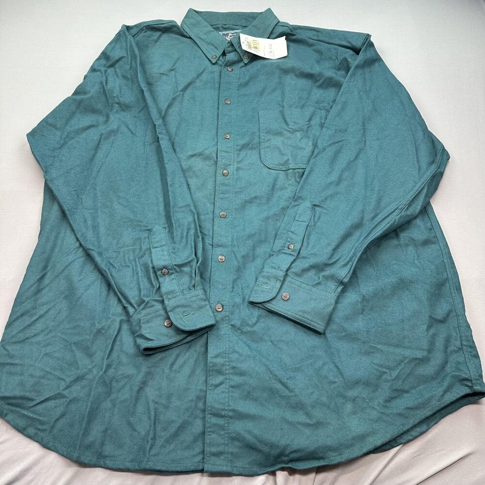 Woolrich Shirt Mens 2XL Green Shacket Thick Heavyweight Flannel Lumberjack
